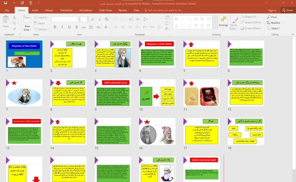 پاورپوینت زندگینامه عنصری بلخی به زبان انگلیسی و ترجمه فارسی 1 پاورپوینت زندگینامه عنصری بلخی به زبان انگلیسی و ترجمه فارسی