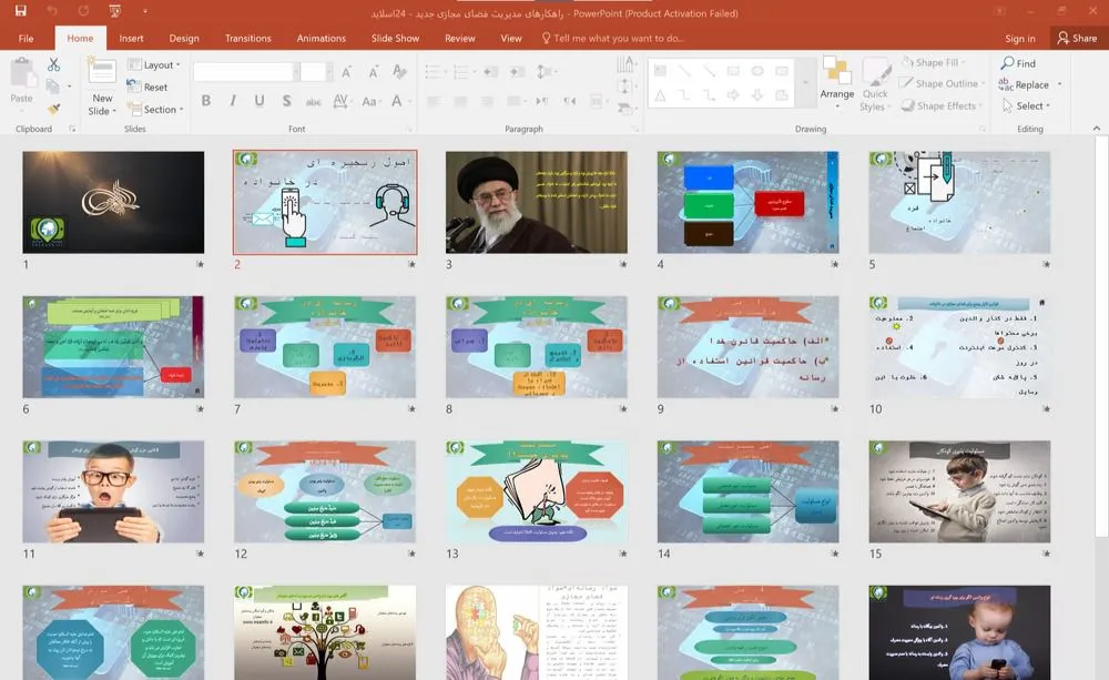 پاورپوینت اصول زنجیره ای مدیریت رسانه در خانواده
