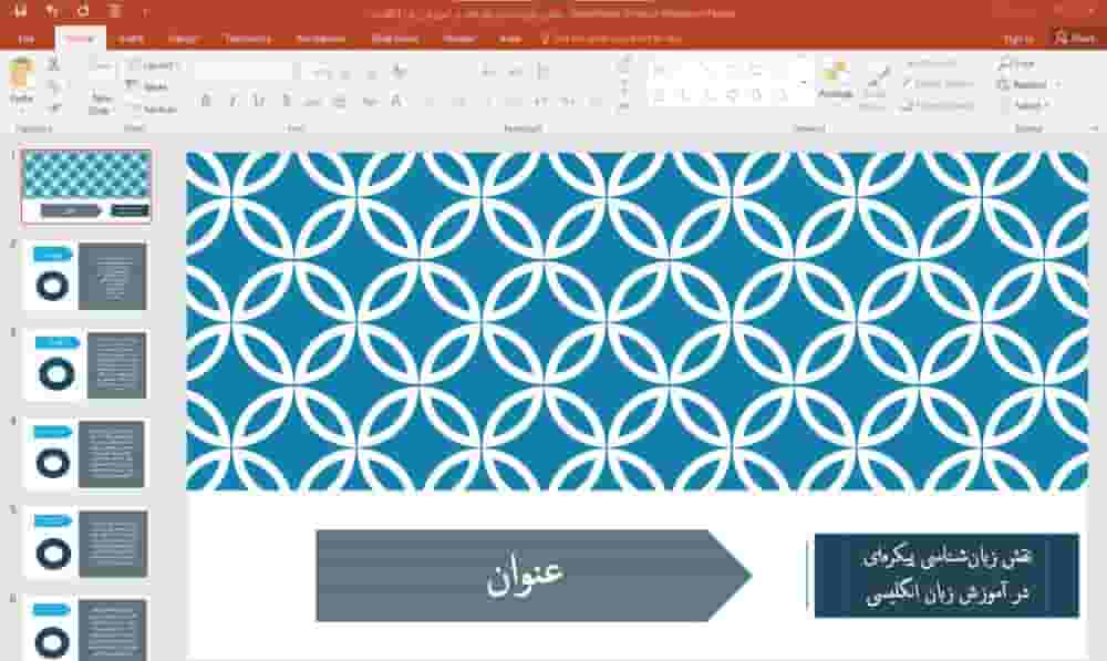 پاورپوینت نقش زبان شناسی پیکره ای در آموزش زبان انگلیسی