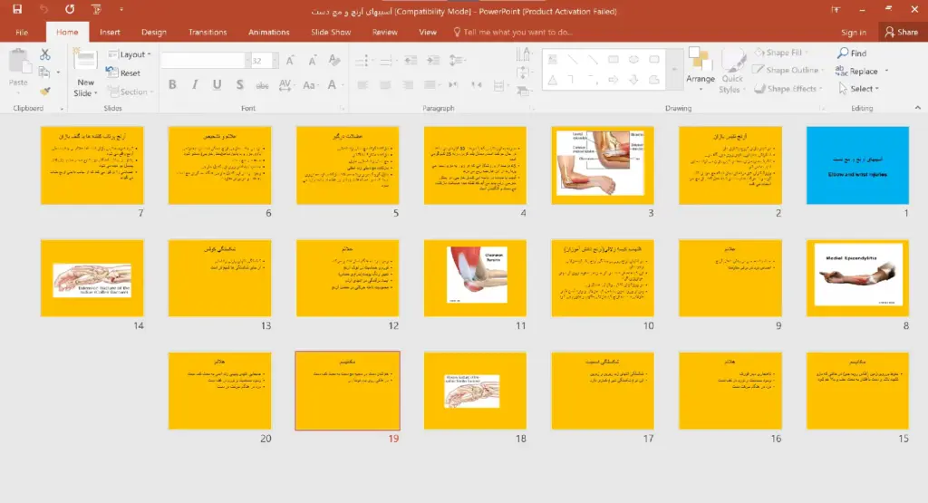 پاورپوینت آسیب های آرنج و مچ دست (ELBOW AND WRIST INJURIES)
