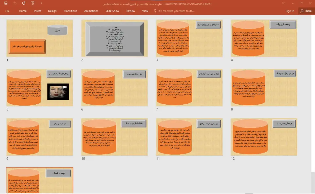 پاورپوینت تفاوت سبک رئالیسم و هایپر رئالیسم در نقاشی معاصر