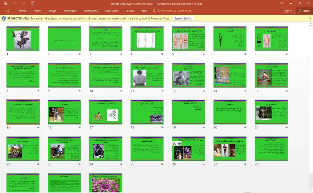 پاورپوینت وضعیت بدنی و ناهنجاری در ورزشکاران